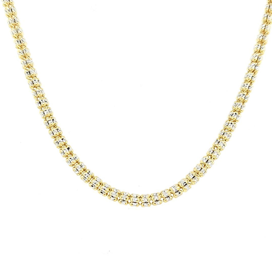 14k Yellow Gold Fancy Ice Necklace (I8119)