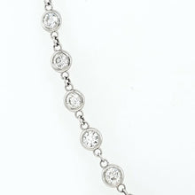 Load image into Gallery viewer, 14k Yellow &amp; White Gold Bezel Diamond &amp; Paperclip Chain Half/Half Necklace (I8099)
