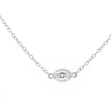 Load image into Gallery viewer, 14k White Gold 1.79ctw Oval Diamond Station Necklace (I8257)
