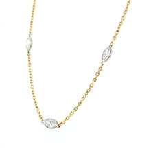 Load image into Gallery viewer, 14k Yellow Gold 3.03ctw Oval Diamond Station Necklace (I8251)
