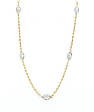 Load image into Gallery viewer, 14k Yellow Gold 3.03ctw Oval Diamond Station Necklace (I8251)
