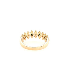 Load image into Gallery viewer, 14k Yellow Gold Alternating Turquoise &amp; Diamond Ring (I8215)
