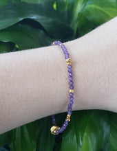 Load image into Gallery viewer, AVF Amethyst &amp; Gold Pod Beaded Bracelet (SI3643 &amp; SI3677)

