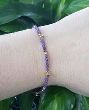 Load image into Gallery viewer, AVF Amethyst &amp; Gold Beaded Bracelet (SI3663 &amp; SI3785)
