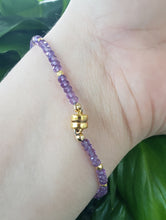Load image into Gallery viewer, AVF Amethyst &amp; Gold Pod Beaded Bracelet (SI3643 &amp; SI3677)
