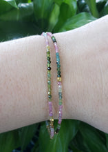 Load image into Gallery viewer, AVF Rainbow Tourmaline Beaded Double Strand Bracelet (SI2307 &amp;SI3671)
