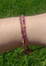 Load image into Gallery viewer, AVF Ruby &amp; Gold Double Strand Beaded Bracelet (SI3662)
