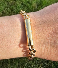 Load image into Gallery viewer, 18k Yellow Gold Diamond Barrel Chain Bracelet (I8290)
