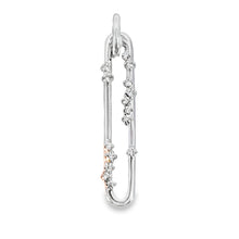 Load image into Gallery viewer, 14k Gold Scattered Diamond Elongated Link Pendant
