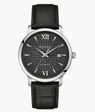 Load image into Gallery viewer, Bulova Men&#39;s &#39;Hudson&#39; Black Face &amp; Black Leather Band Watch (I9142)
