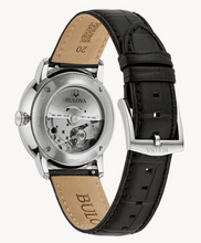 Load image into Gallery viewer, Bulova Men&#39;s &#39;Hudson&#39; Black Face &amp; Black Leather Band Watch (I9142)
