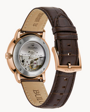 Load image into Gallery viewer, Bulova Men&#39;s &#39;Hudson&#39; Rose Gold &amp; Brown Leather Watch (I9140)
