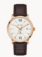 Load image into Gallery viewer, Bulova Men&#39;s &#39;Hudson&#39; Rose Gold &amp; Brown Leather Watch (I9140)
