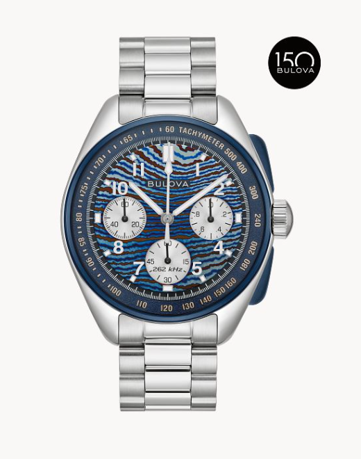 Bulova Men's Limited Edition Lunar Pilot Timascus Watch & Budii Figurine Set (I9631)
