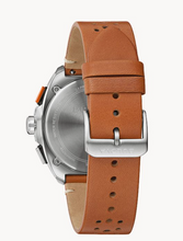 Load image into Gallery viewer, Bulova Men&#39;s &#39;Racer Chronograph&#39; Brown Leather Racing Style Strap Watch (I9139)
