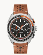 Load image into Gallery viewer, Bulova Men&#39;s &#39;Racer Chronograph&#39; Brown Leather Racing Style Strap Watch (I9139)
