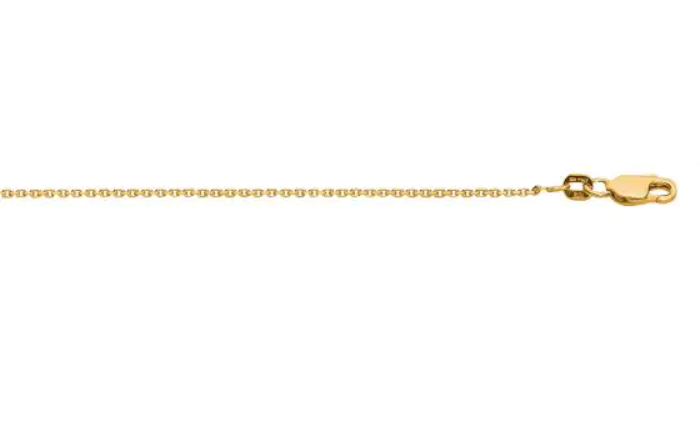 Gold Plated Sterling Silver 1.4mm Diamond Cut Cable Chain