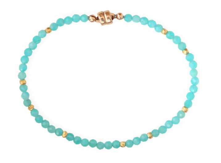 AVF Gold Amazonite Beaded Bracelet