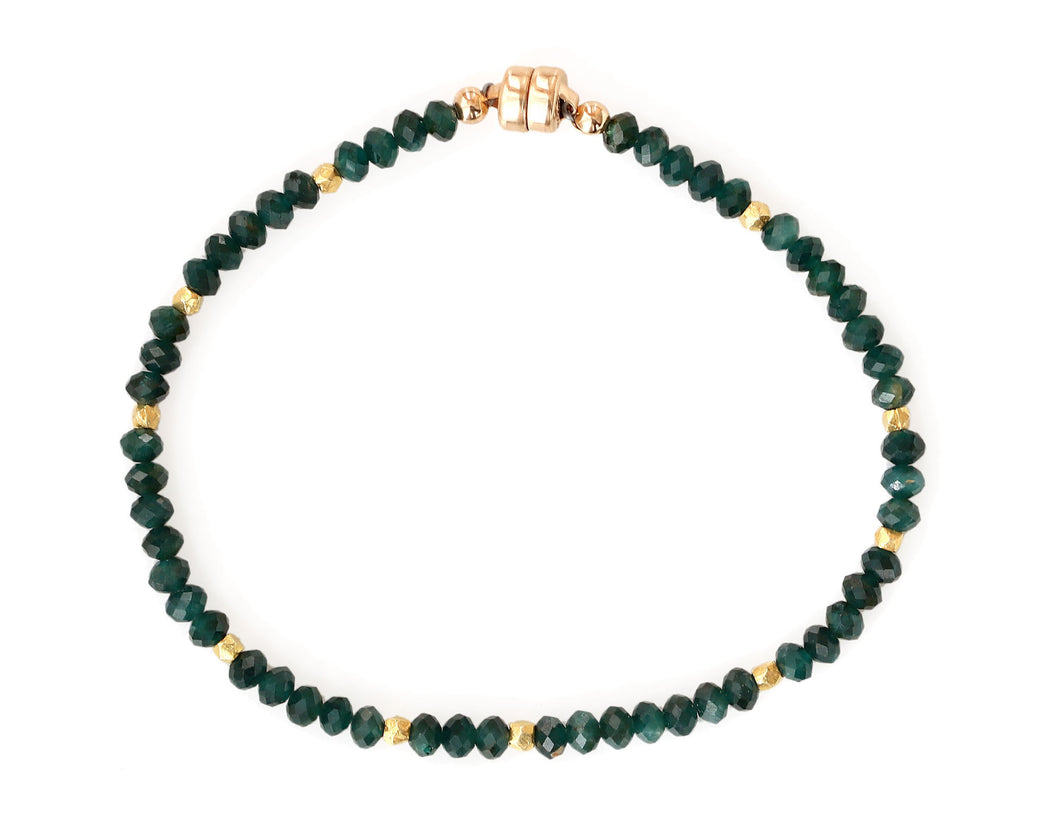 AVF Gold Beaded Grandidierite Bracelet