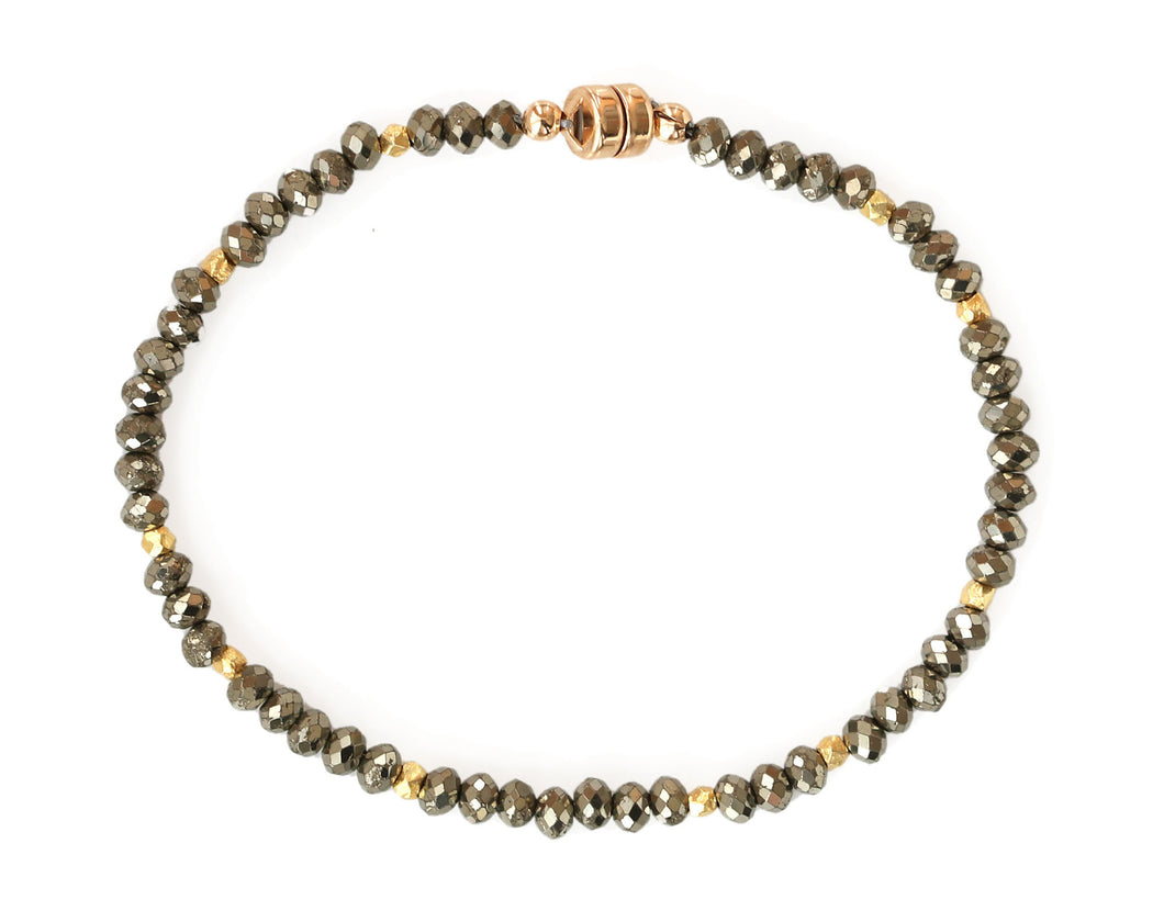 AVF Gold Pyrite Beaded Bracelet