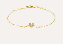 Load image into Gallery viewer, Ella Stein Gold or Silver &#39;All Heart&#39; Pave Diamond Chain Bracelet
