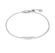 Load image into Gallery viewer, Sif Jakobs Rhodium or 18k Yellow Gold Plated Perla Cinque Pearl Bracelet

