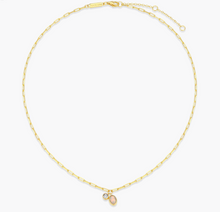 Load image into Gallery viewer, Monte Luna Gold Plated Sterling Silver Lab-Created Opal &amp; Diamond Mini Paperclip Chain (SI9544)
