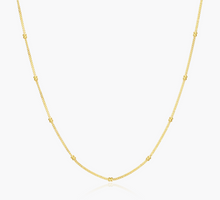 Load image into Gallery viewer, Sterling Silver Rhodium or Gold Plated Beaded Chain Necklace
