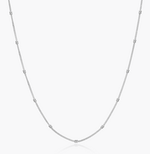 Load image into Gallery viewer, Sterling Silver Rhodium or Gold Plated Beaded Chain Necklace
