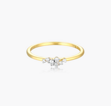Load image into Gallery viewer, Monte Luna Sterling Silver Rhodium or Gold Plated Lab-Created Diamond Scattered Ring
