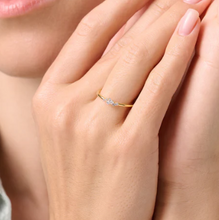 Load image into Gallery viewer, Monte Luna Sterling Silver Rhodium or Gold Plated Lab-Created Diamond Scattered Ring
