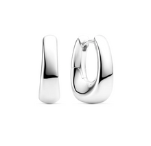 Load image into Gallery viewer, Sif Jakobs 18k Yellow Gold Plated or Rhodium Plated Sterling Silver Borsa Pianura Chunky Hoop Earrings
