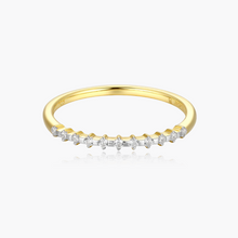Load image into Gallery viewer, Monte Luna Sterling Silver Rhodium or Gold Plated Lab-Created Pave Diamond Stacker Ring
