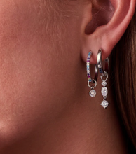 Load image into Gallery viewer, Sif Jakobs Rhodium or Gold Plated Sterling Silver Bezel CZ *Single* Earring Charm
