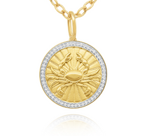 Load image into Gallery viewer, 14k Yellow Gold Diamond Zodiac Pendant
