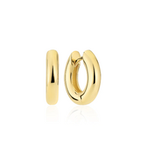 Load image into Gallery viewer, Sif Jakobs 18k Gold Plated Sterling Silver Rounded Hoop Earrings
