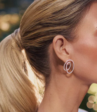 Load image into Gallery viewer, Sif Jakobs Rhodium or 18k Gold Plated CZ Spirale Due Earrings
