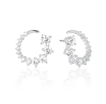 Load image into Gallery viewer, Sif Jakobs Rhodium or 18k Gold Plated Sterling Silver CZ Belluno Circolo Earrings
