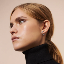 Load image into Gallery viewer, Sif Jakobs Rhodium or 18k Gold Plated Sterling Silver CZ Belluno Circolo Earrings
