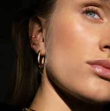 Load image into Gallery viewer, Sif Jakobs Rhodium or 18k Gold Plated Capri Pianura Oblong Hoop Earrings

