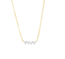 Load image into Gallery viewer, Ella Stein Gold Plated or Sterling Silver Petite 4 Diamond Necklace (SI2049)
