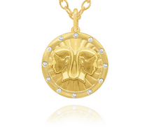 Load image into Gallery viewer, 14k Yellow Gold Diamond Zodiac Pendant
