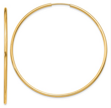 Load image into Gallery viewer, 14k Yellow Gold Endless Hoop Earrings
