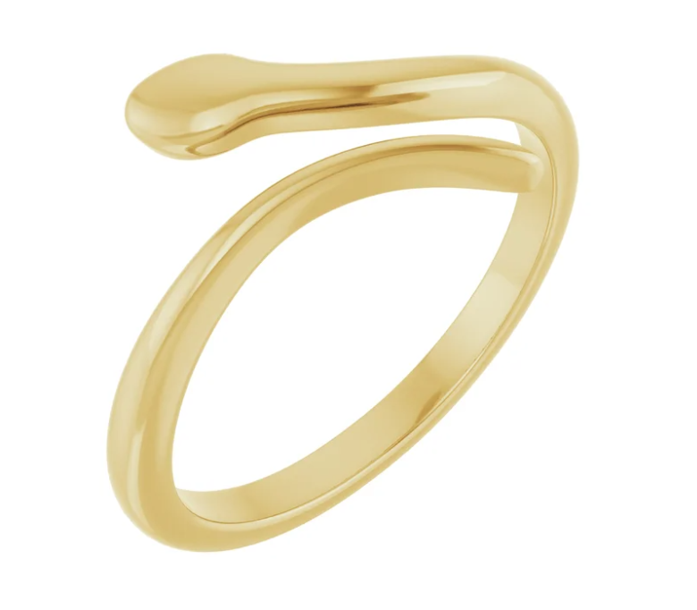 14k Yellow Gold Wraparound Snake Ring (I7371)