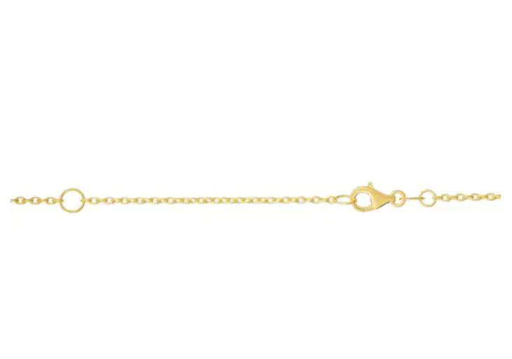 14k Yellow Gold Extendable Cable Chain 16