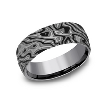 Load image into Gallery viewer, Men&#39;s Tantalum &amp; Mokume Pattern 7.5mm Band (I7580)
