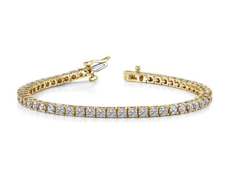 14k Yellow Gold 5.00ctw Diamond Tennis Bracelet (I7465)