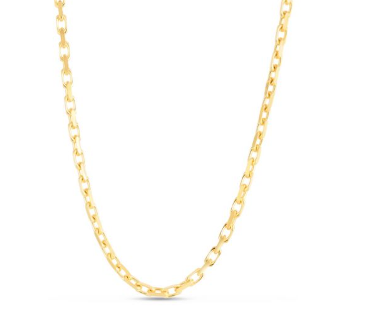 14k Yellow Gold French Cable Link Chain 20