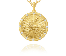 Load image into Gallery viewer, 14k Yellow Gold Diamond Zodiac Pendant
