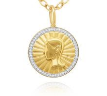 Load image into Gallery viewer, 14k Yellow Gold Diamond Zodiac Pendant
